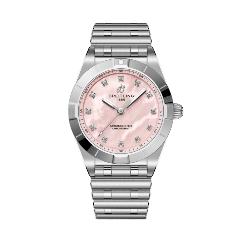 Chronomat 28機械計時腕錶 粉色珍珠貝母 | V-DIAL-COLOR-6666 dial, A72310101K1A1