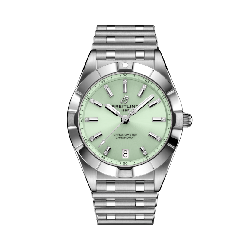 Chronomat 32機械計時腕錶 薄荷綠 | V-DIAL-COLOR-8888 dial, A77310101L1A1