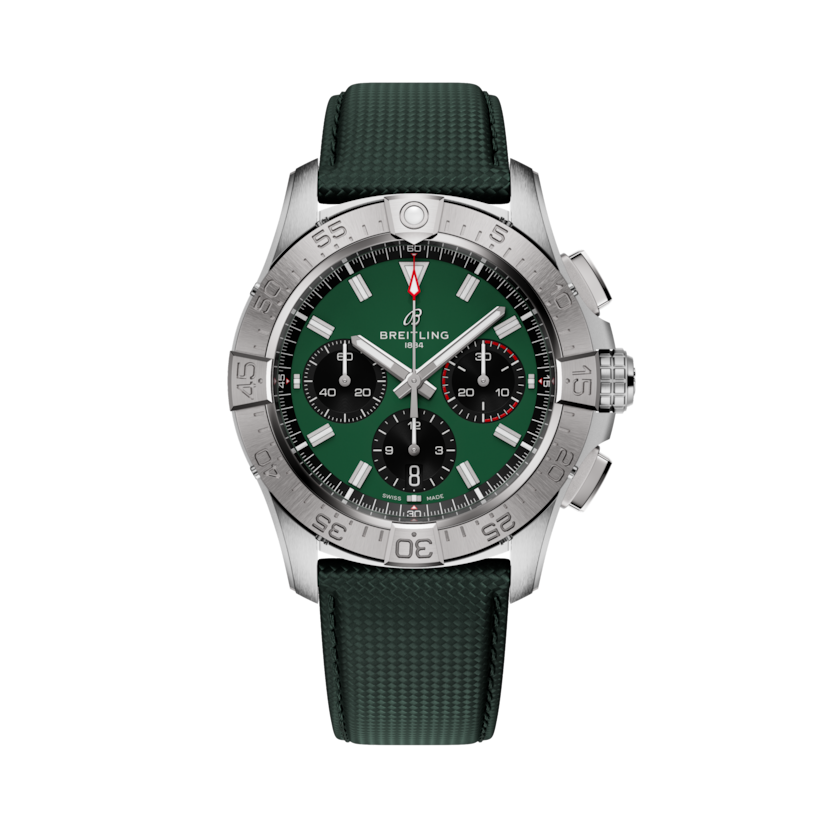 Avenger B01 Chronograph 42計時腕錶 綠色 | V-DIAL-COLOR-5765 dial, AB0146101L1X1