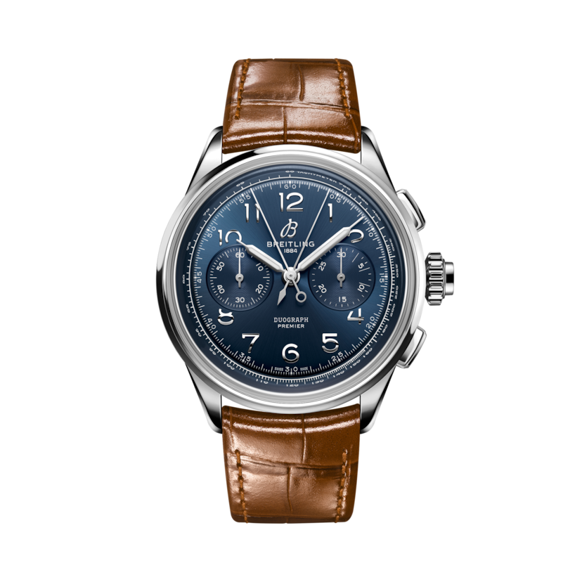 Premier B15 Duograph 42計時腕錶 藍 | V-DIAL-COLOR-5714 dial, AB1510171C1P1