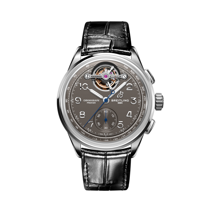 Premier B21 Chronograph Tourbillon 42計時腕錶「Gaston Breitling」特別版 煙灰 | V-DIAL-COLOR-5664 dial, JB2120A61B1P1
