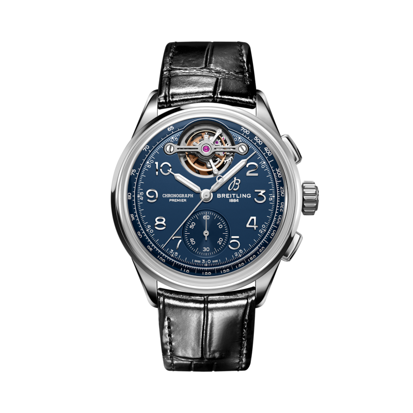 Premier B21 Chronograph Tourbillon 42計時腕錶「Willy Breitling」特別版 藍 | V-DIAL-COLOR-5714 dial, LB2120171C1P1