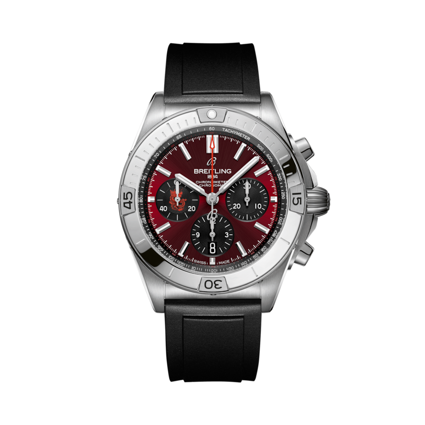 機械計時B01 腕表42龍年 酒紅色 | V-DIAL-COLOR-9696 dial, PB01342A1K1S1