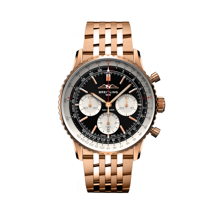 Navitimer B01 Chronograph 43航空計時腕錶 黑色 | V-DIAL-COLOR-5686 dial, RB0138211B1R1