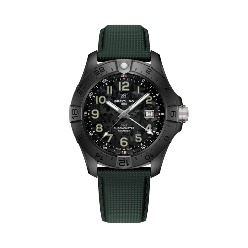 Avenger Automatic GMT 44 Night Mission復仇者世界時自動腕錶 碳纖維 | V-DIAL-COLOR-5765556362 dial, S32320101B1X1