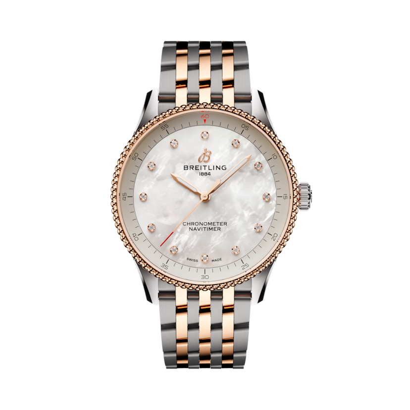 Navitimer 32航空計時腕錶 珍珠貝母 | V-DIAL-COLOR-5791 dial, U77320E61A1U1